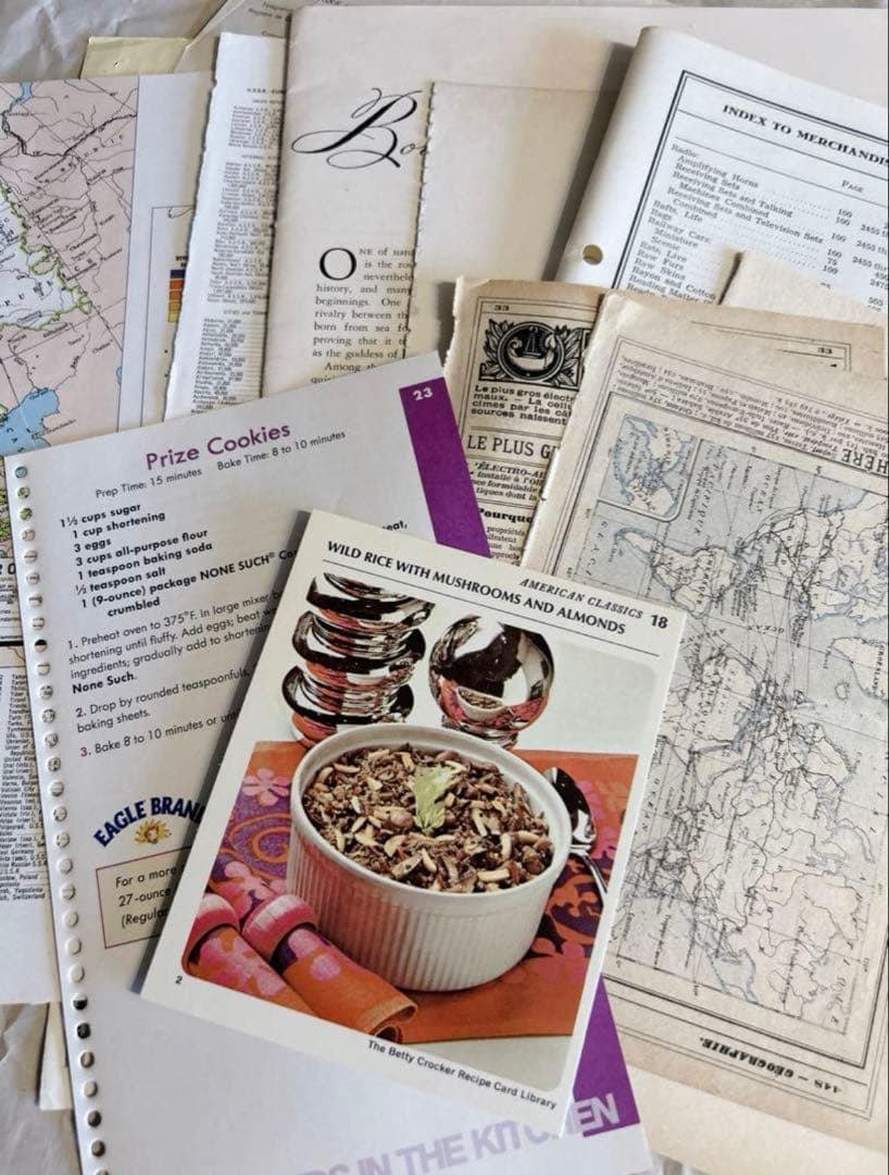 本日限定！★ 紙モノ詰め込みBOX ★ 60サイズ　海外 紙もの ヴィンテージ