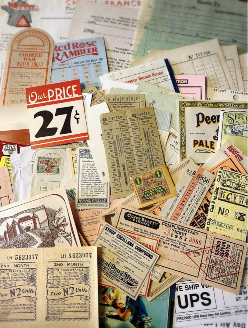 本日限定！★ 紙モノ詰め込みBOX ★ 60サイズ　海外 紙もの ヴィンテージ