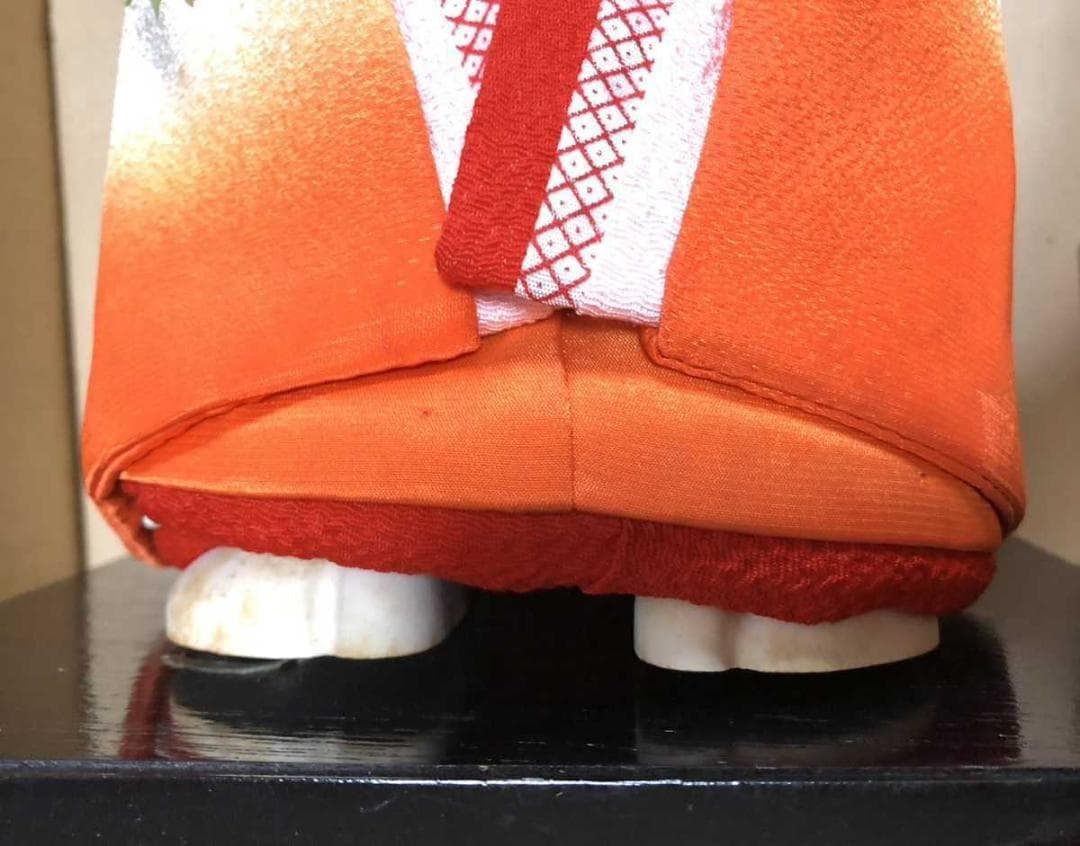 美品　市松人形　紫峰作 綸子総柄 日本人形　20号　アンティーク　昭和レトロ