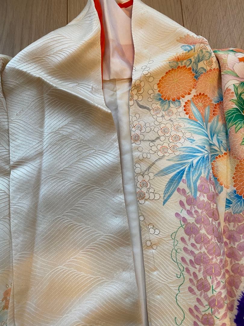 振袖2点セット　袋帯　振袖　着物　鹿子　牡丹　袴　卒業式　成人式