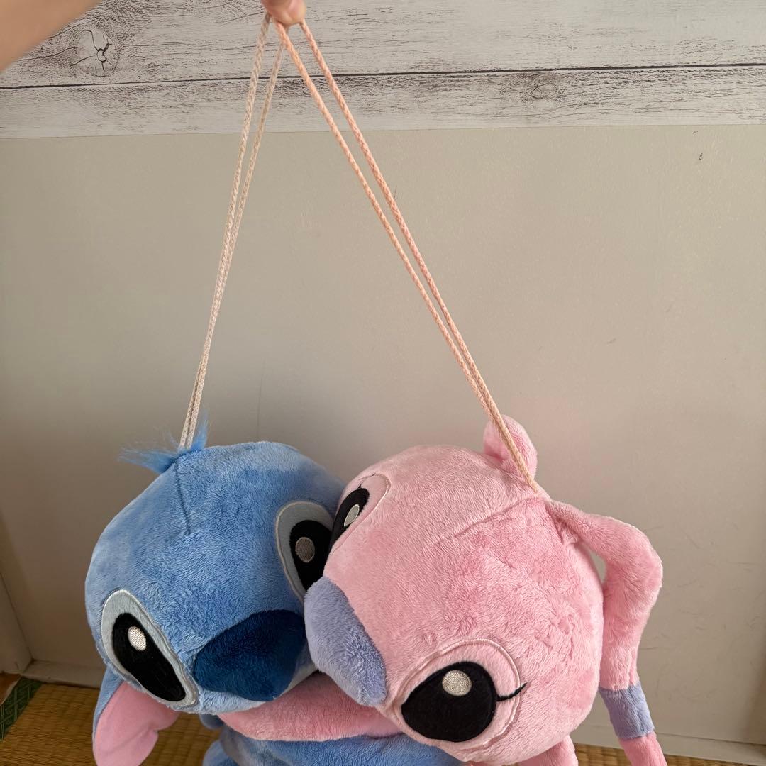 スティッチ エンジェル スクランプ ボールチェーンキーホルダー 平成レトロ