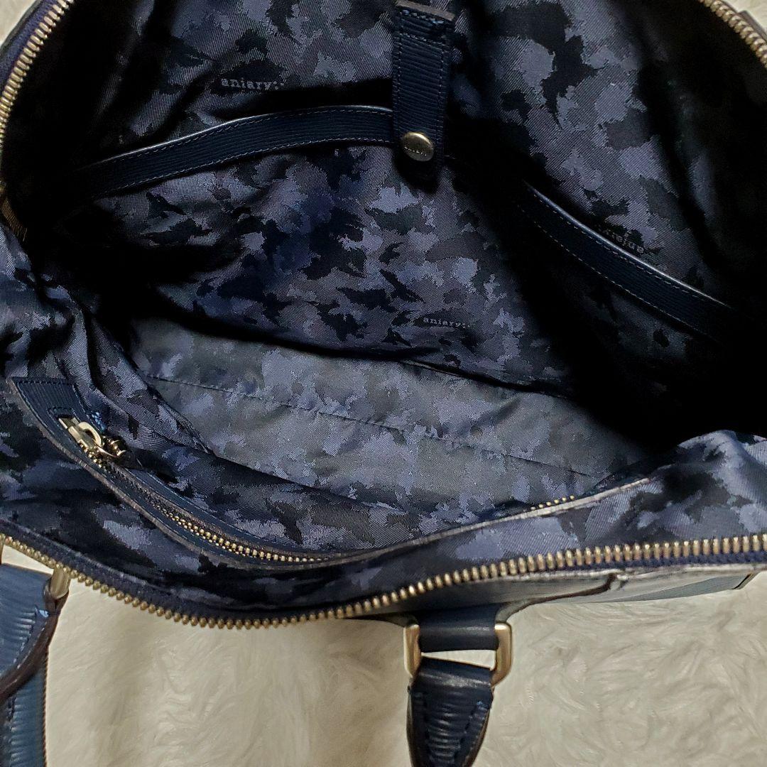 美品✨アニアリ　ビジネスバッグ　ブリーフケース　ネイビー　kaz1113