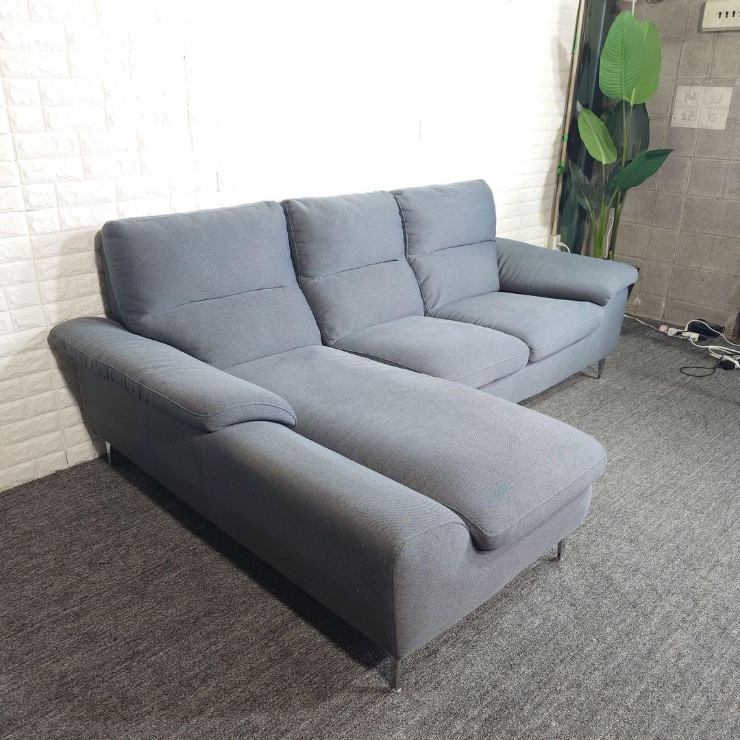 ニトリ 布張り カウチソファー 3人掛け ファブリックソファ F014