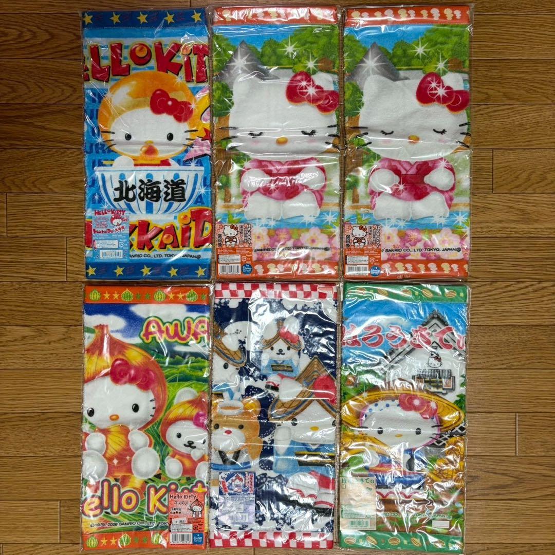 【新品未開封】ご当地キティ ハンドタオル プチタオル 28枚