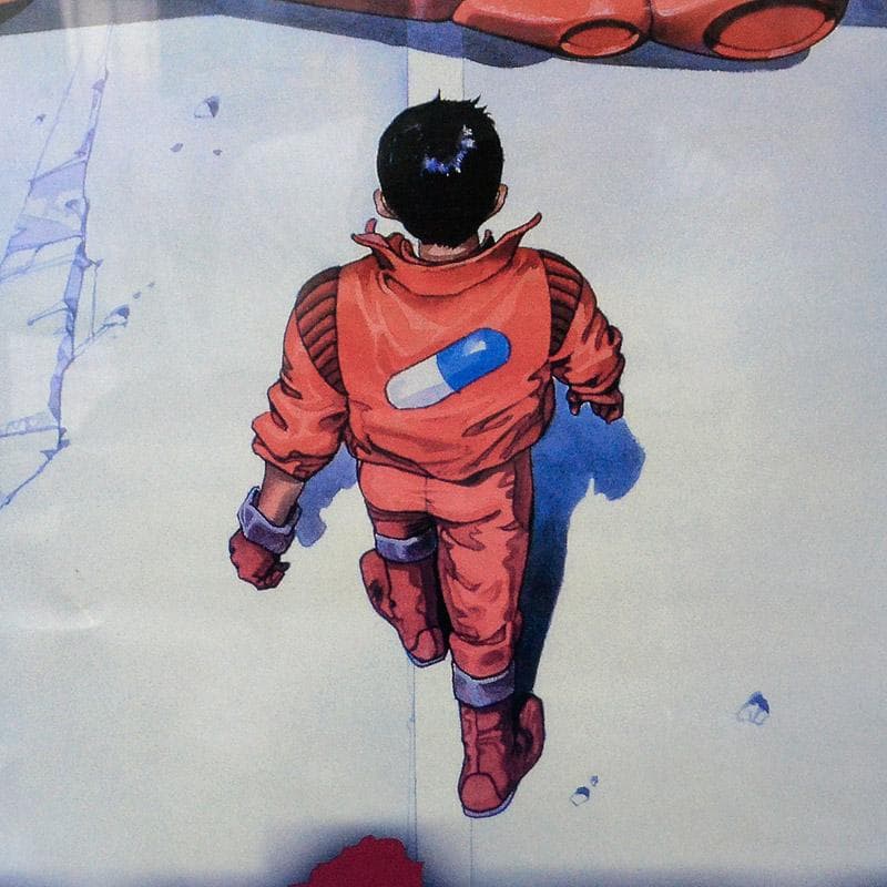 N*Y様 希少★大判　アキラ　アニメ映画　ポスター　額付き　B1程　AKIRA