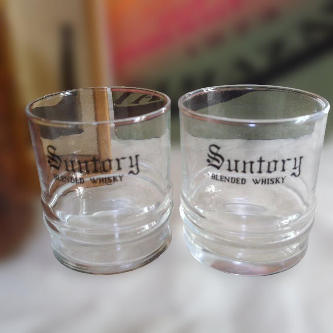SUNTORY サントリー角瓶特級＆専用グラス２個付