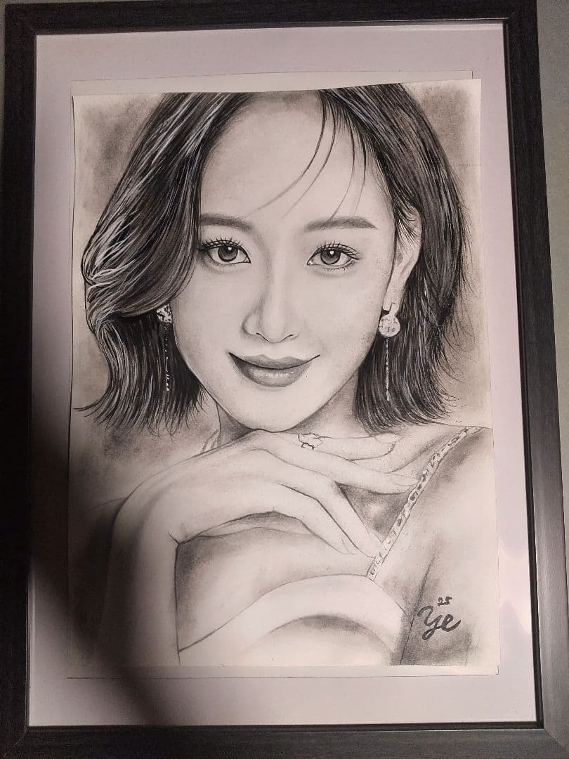 裸婦、美人画、絵画4F微笑み、山本英二、真作、肉筆、新品額縁、高塚省吾、森本草介