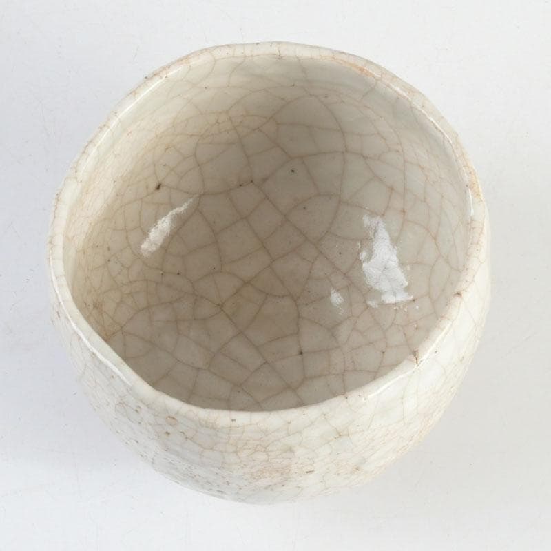 茶道具　志野焼　加藤麦岱作　茶碗　共布共箱　V　9427