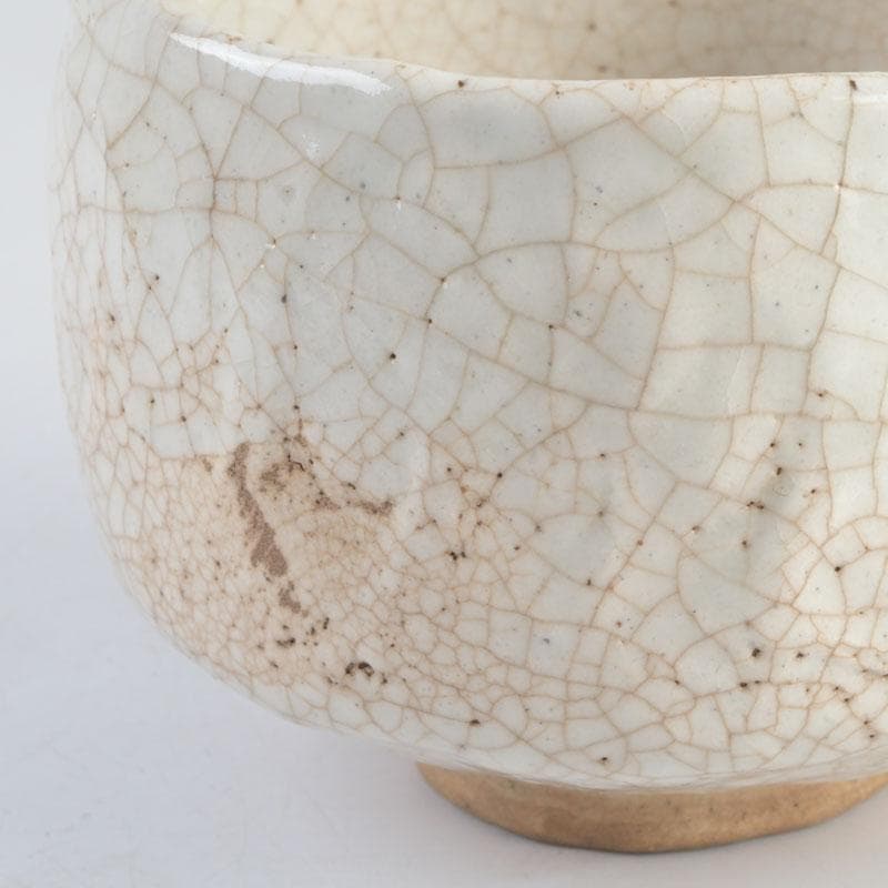 茶道具　志野焼　加藤麦岱作　茶碗　共布共箱　V　9427