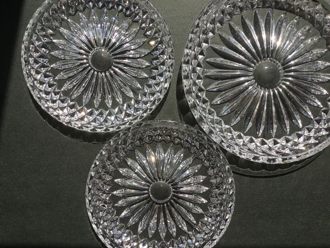 Hofbauer鉛クリスタルコースター6枚セット【ドイツ製アンティーク】美品