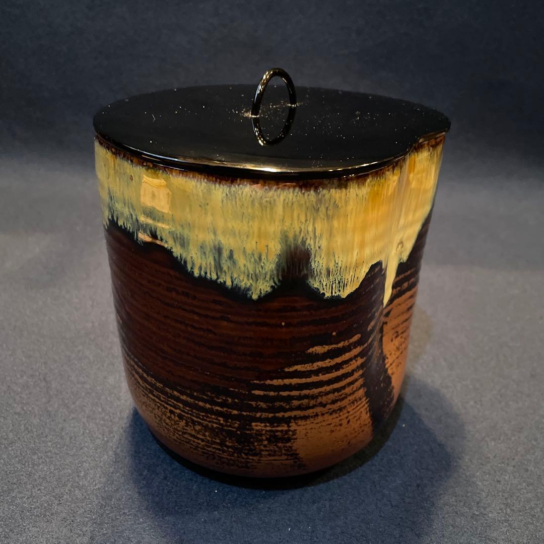 遠州七窯の一つでもある『高取焼の水指』【鬼丸 雪山】の作品です。共箱※美品茶道具