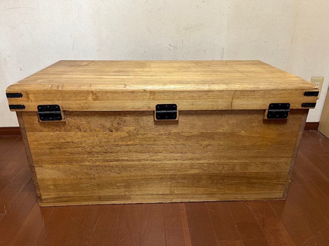 【ヴィンテージ】木製収納箱　ベンチ　長持