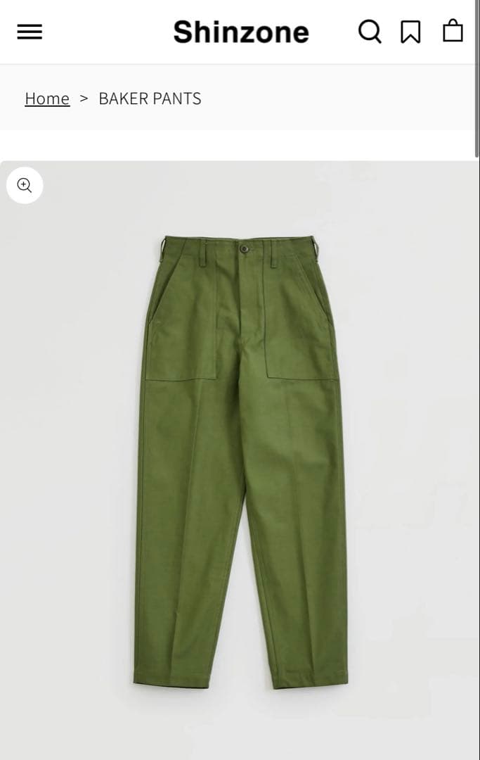 【THE SHINZONE】BAKER PANTS 34