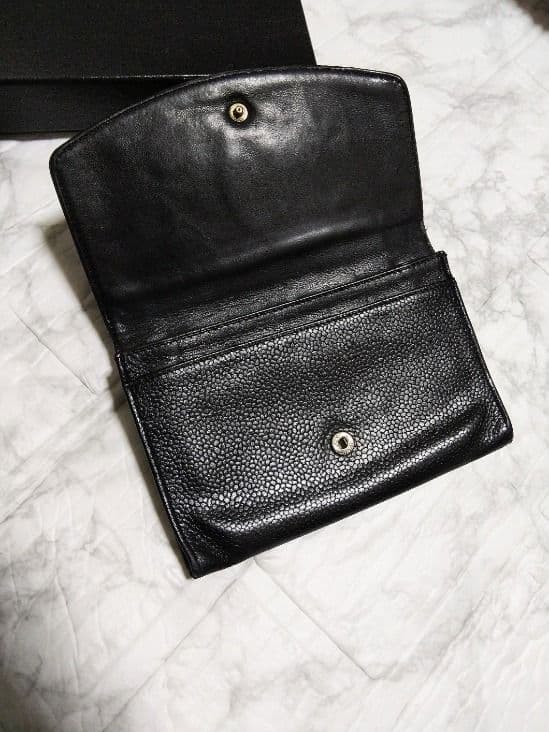 【綺麗】シャネル キャビア デカココマーク中財布