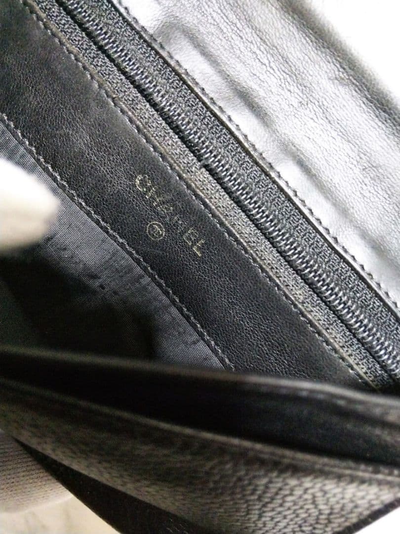 【綺麗】シャネル キャビア デカココマーク中財布