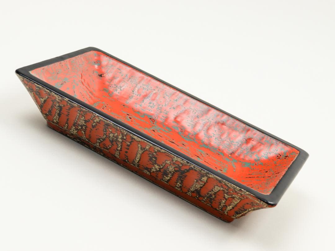 瀬尾昌司 彫漆 器 長鉢 共箱