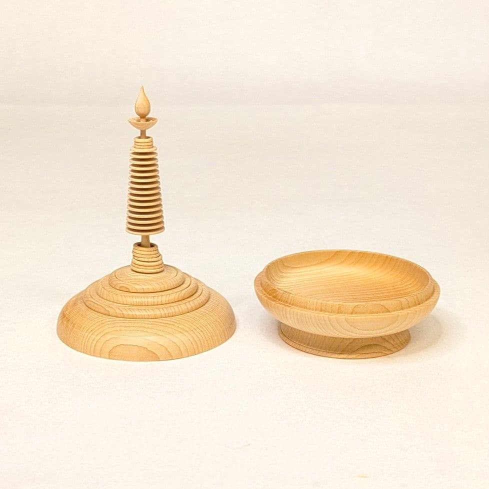 【さらに値下げ・新品】 遊環宝輪　榧　香合　平田秋平作　茶道具　挽物師　遊環技法