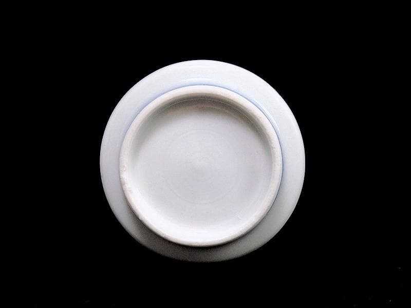 古伊万里　染付　雪持ち笹の図　猪口　のぞき ５客　A787AS-CBb