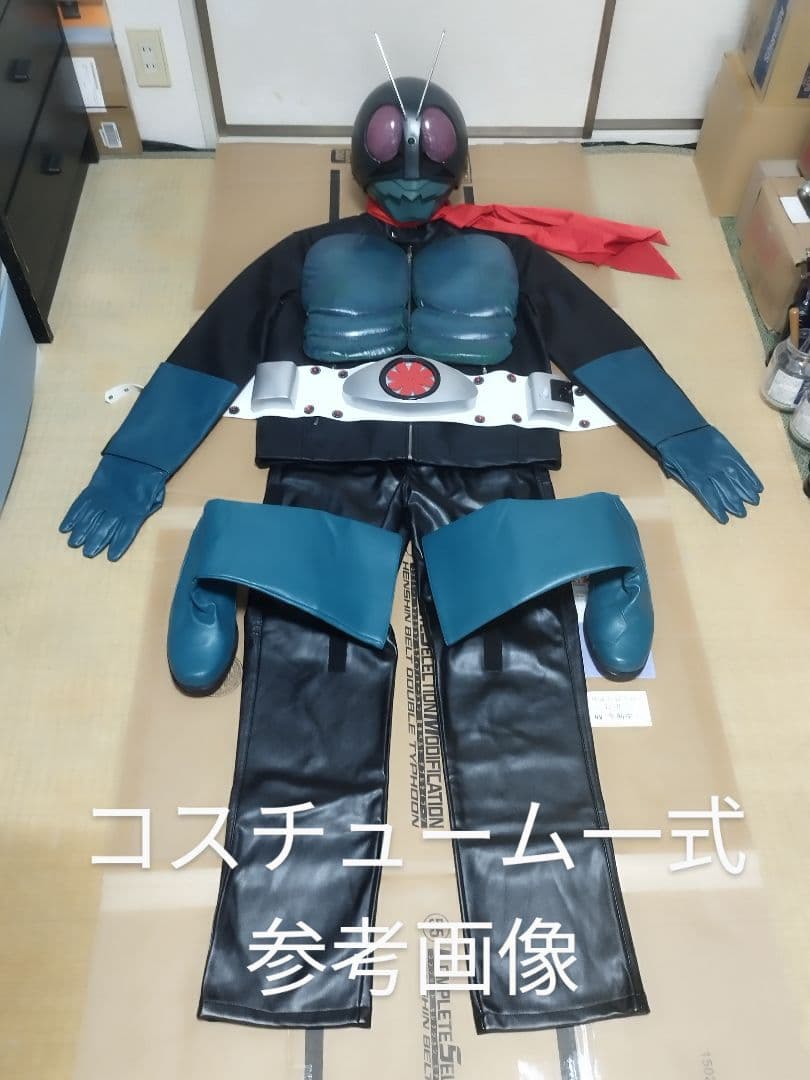 ★中古品 スーツ ズボン上着 Lサイズ コスプレ 革ジャン 特撮ヒーロー レザー