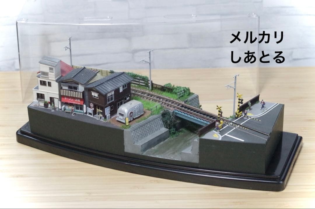 江ノ電 行合川鉄橋 鉄道ジオラマ展示台 Nゲージ 鉄コレ 鉄道模型 ジオコレ