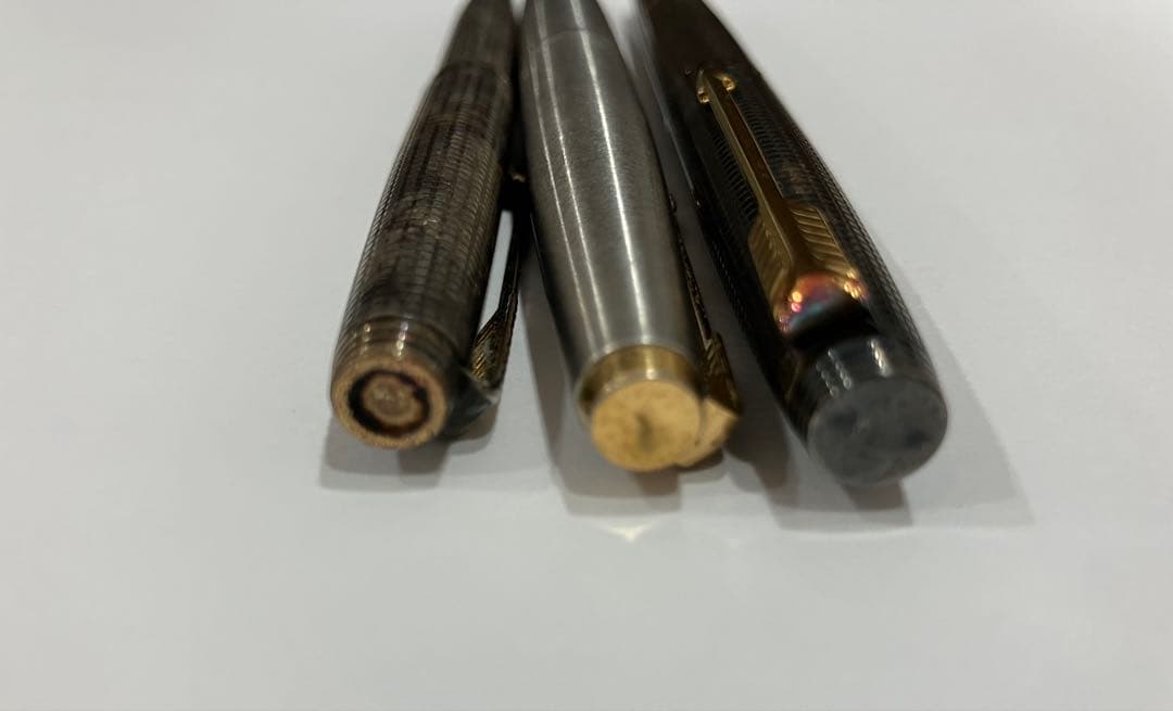 万年筆 PARKER 750 刻印 3本 まとめ レトロ シルバー パーカー