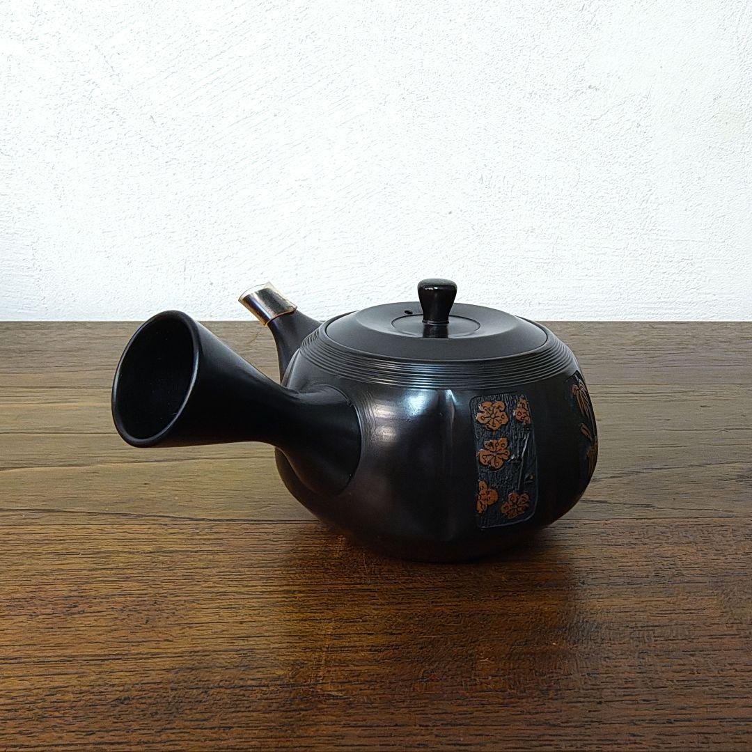 常滑焼【梅原玉堂】松竹梅 急須 茶注