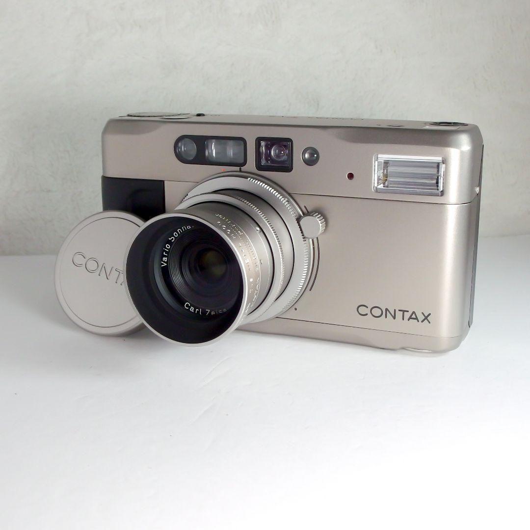 完動美品 コンタックス CONTAX TVS 専用革ケース レンズフードフィルタ
