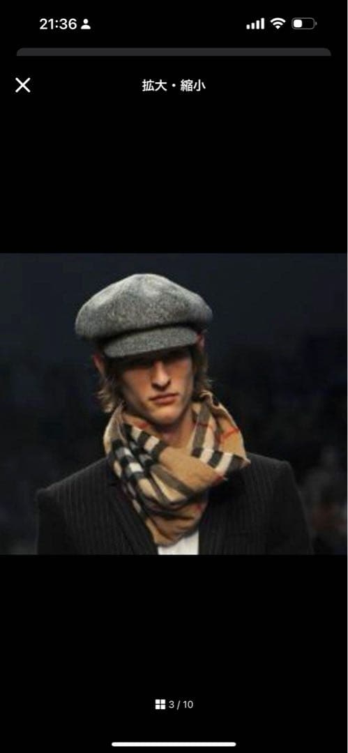 希少　高級 美品 BURBERRY カシミヤ チェック柄 スヌード