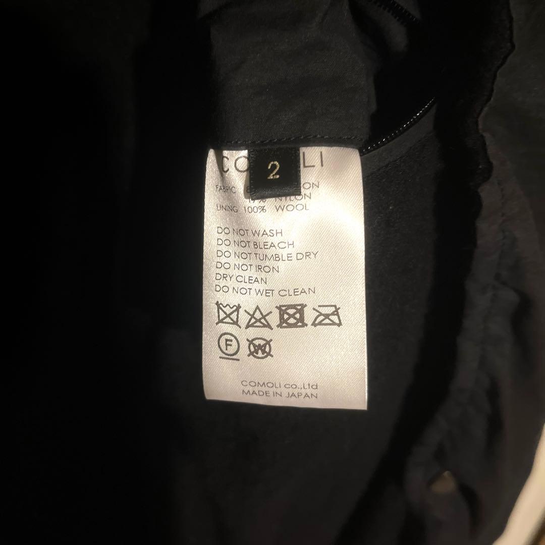 COMOLI 23AWコットンナイロンコーチジャケット 2 BLACK