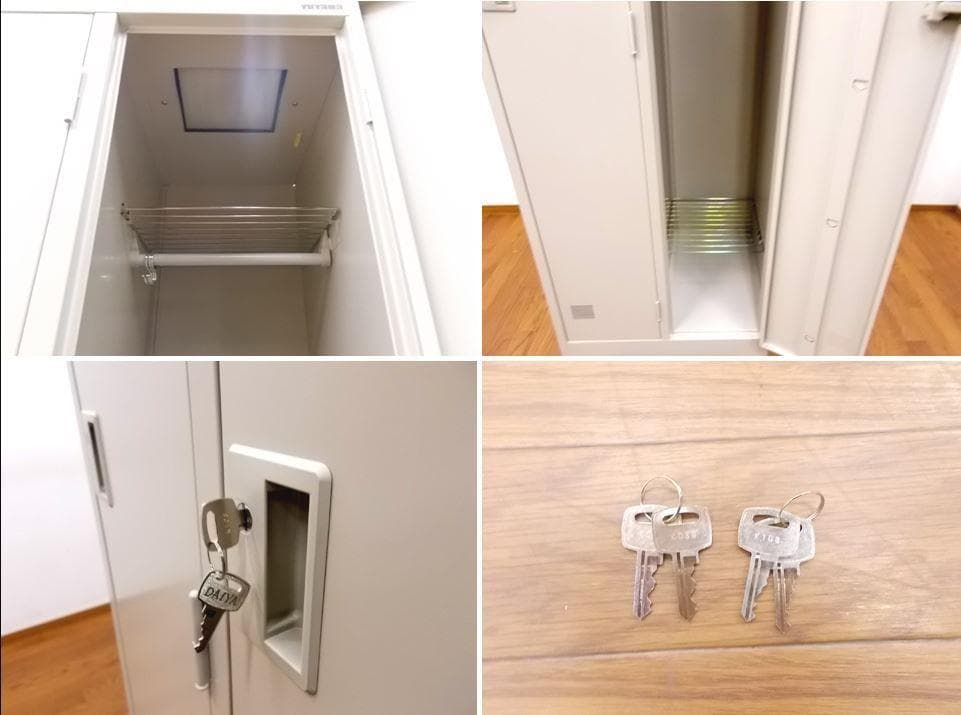 ユヤマ 2人用 ガーメンストッカー YS-G-S002 ロッカー クリーン保管庫