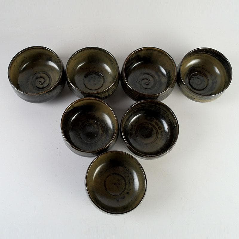 茶道具　高取焼　数茶碗　在銘　七客　時代箱　M　9412D