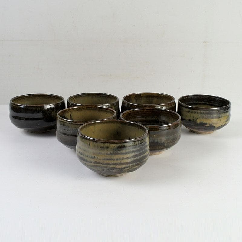 茶道具　高取焼　数茶碗　在銘　七客　時代箱　M　9412D