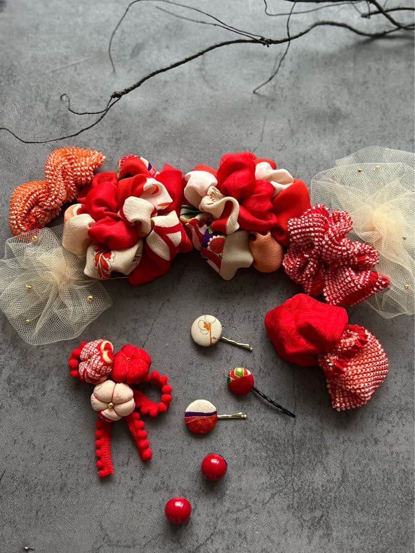 み*さ様 七五三　七五三髪飾り　ヘッドドレス　着物髪飾り　リメイク髪飾り 031