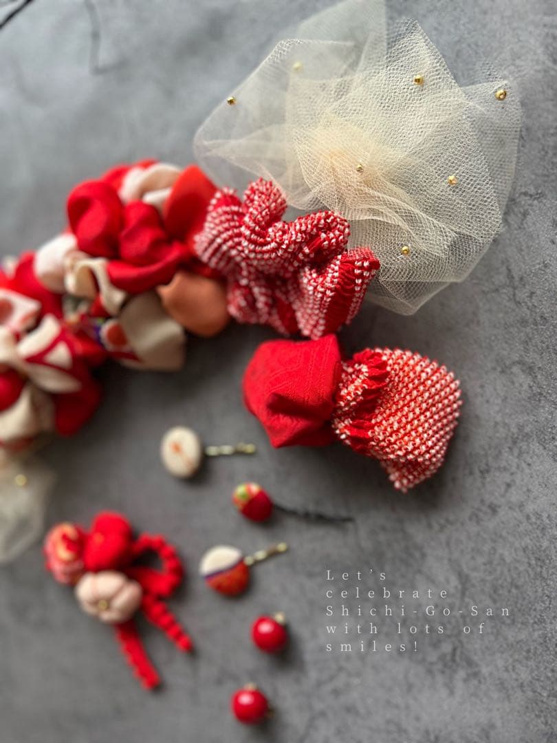 み*さ様 七五三　七五三髪飾り　ヘッドドレス　着物髪飾り　リメイク髪飾り 031