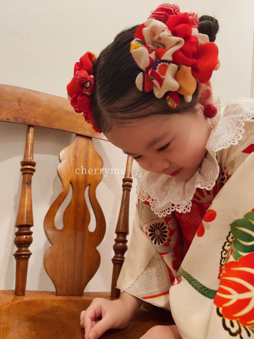 み*さ様 七五三　七五三髪飾り　ヘッドドレス　着物髪飾り　リメイク髪飾り 031