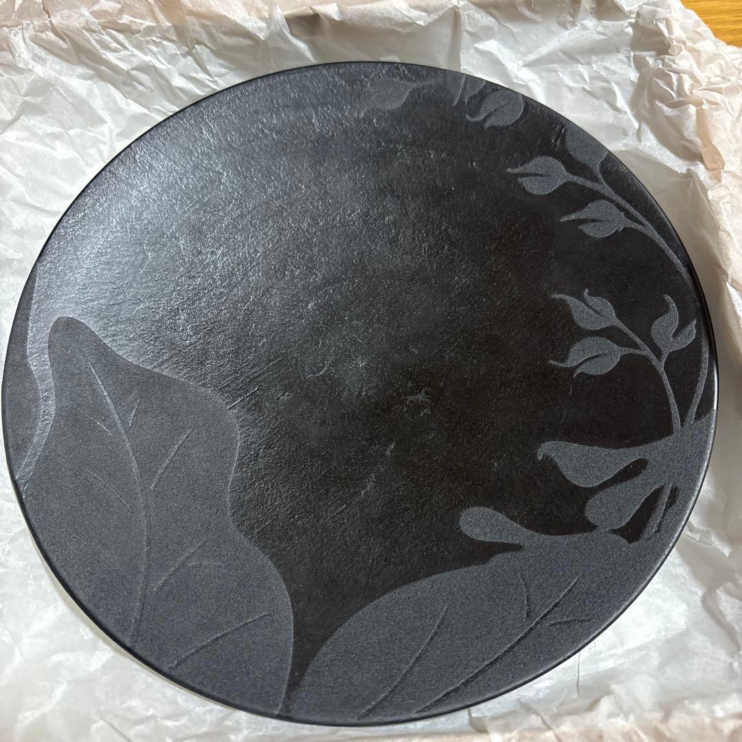 赤木明登さん作　天廣皿6.5寸黒桐