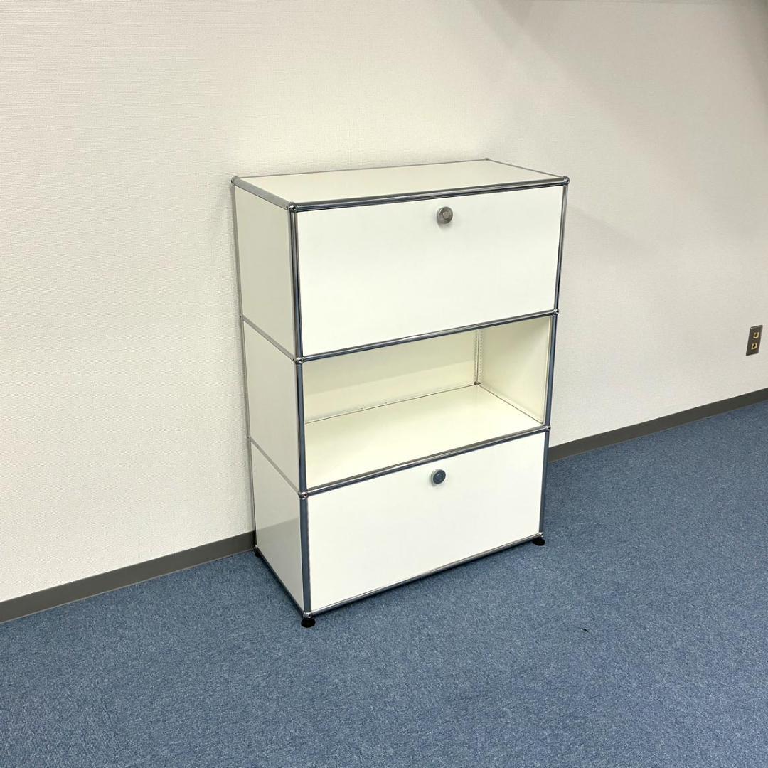 中古 USMハラー｜キャビネット リビング・1列3段 ピュアホワイト