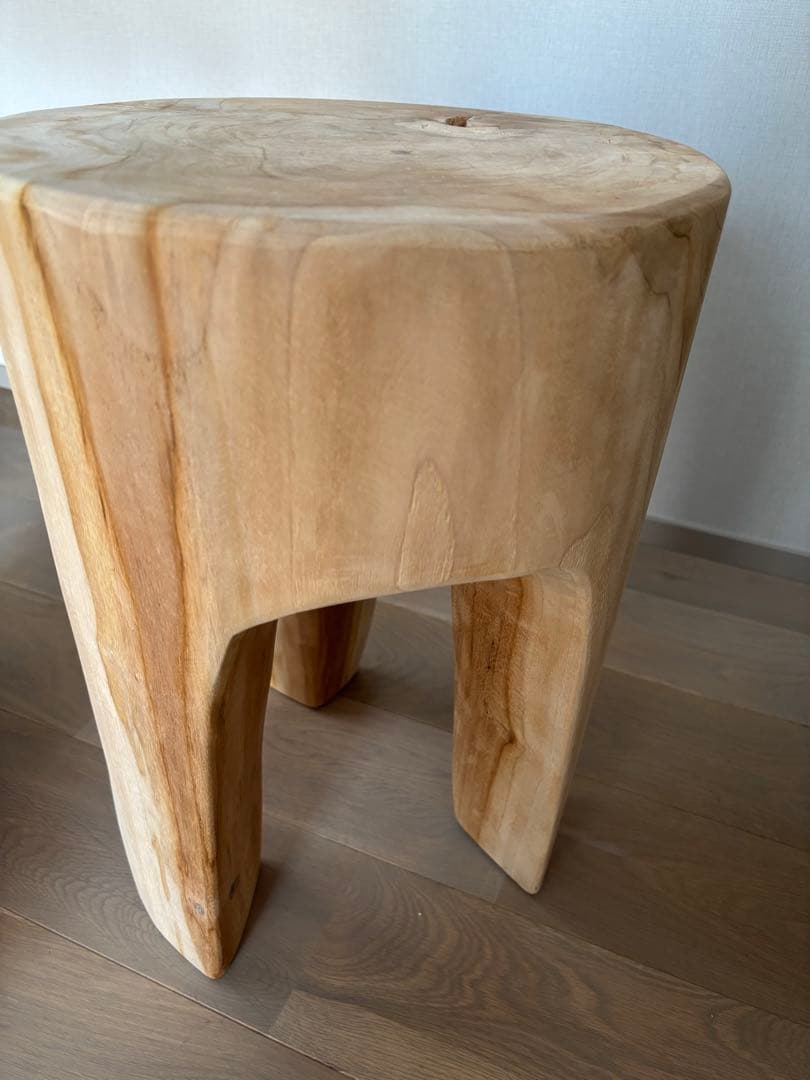 美品　ANTRY　Rustic Wood ログスツール　木製　無垢材　天然木