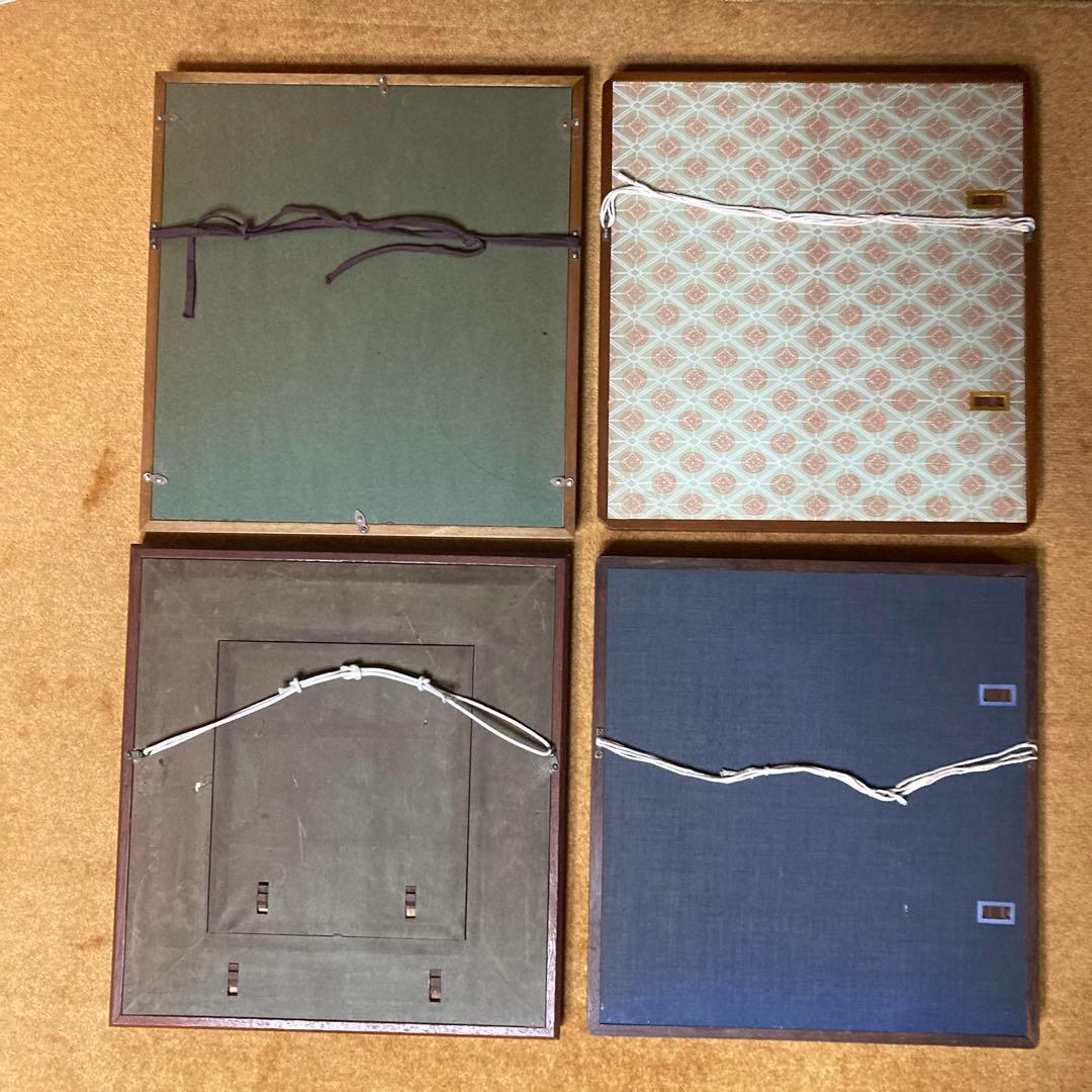 高級色紙額縁4枚　厚み有　色良し　2枚の額縁に目立つ傷有　11〜13番の写真参照