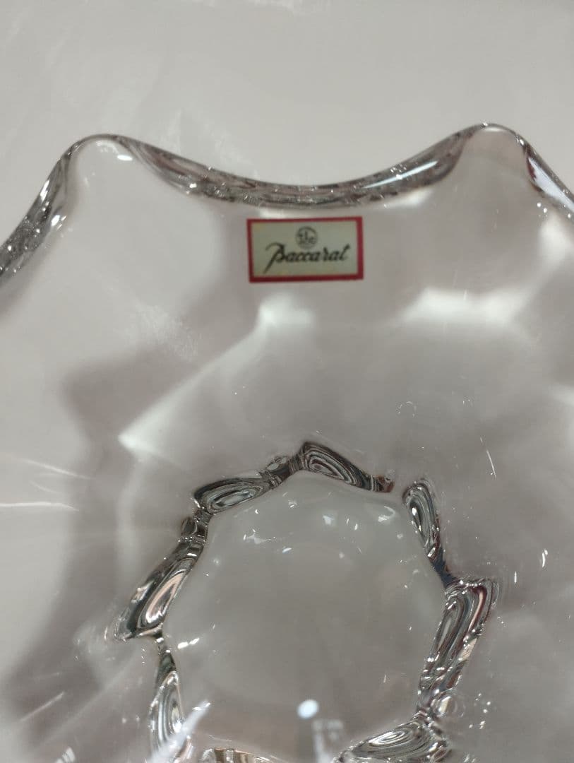 古い　Baccarat クリスタル　灰皿