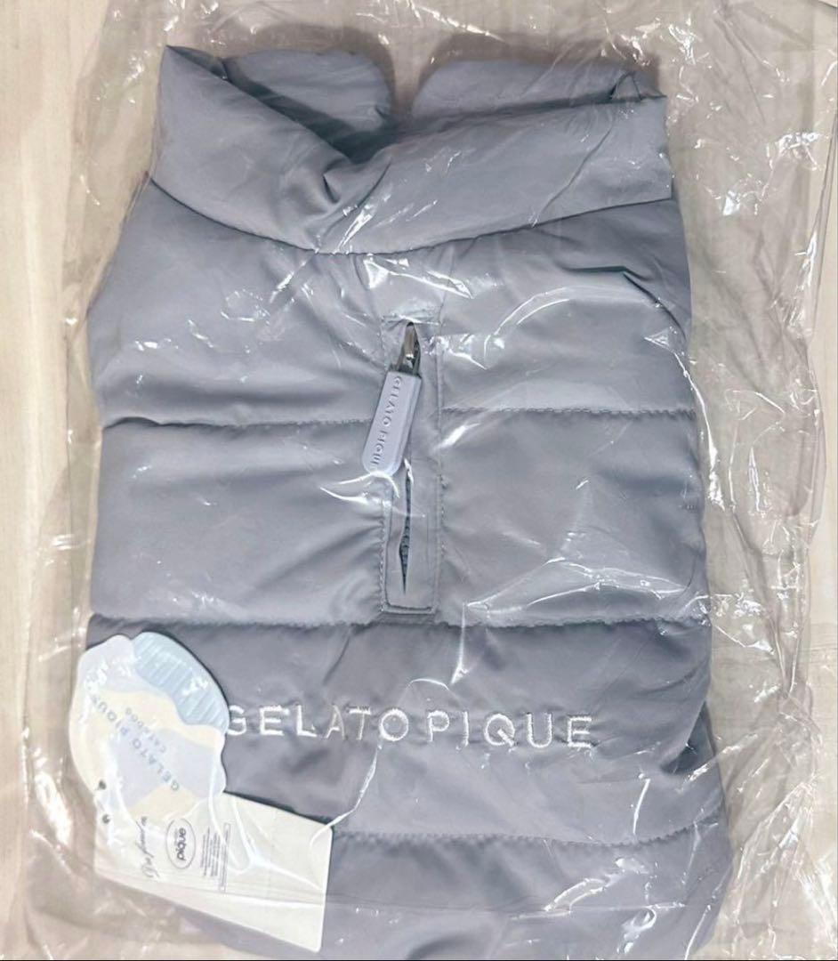 ジェラートピケ 中綿ベスト ブルーカラー　Mサイズ