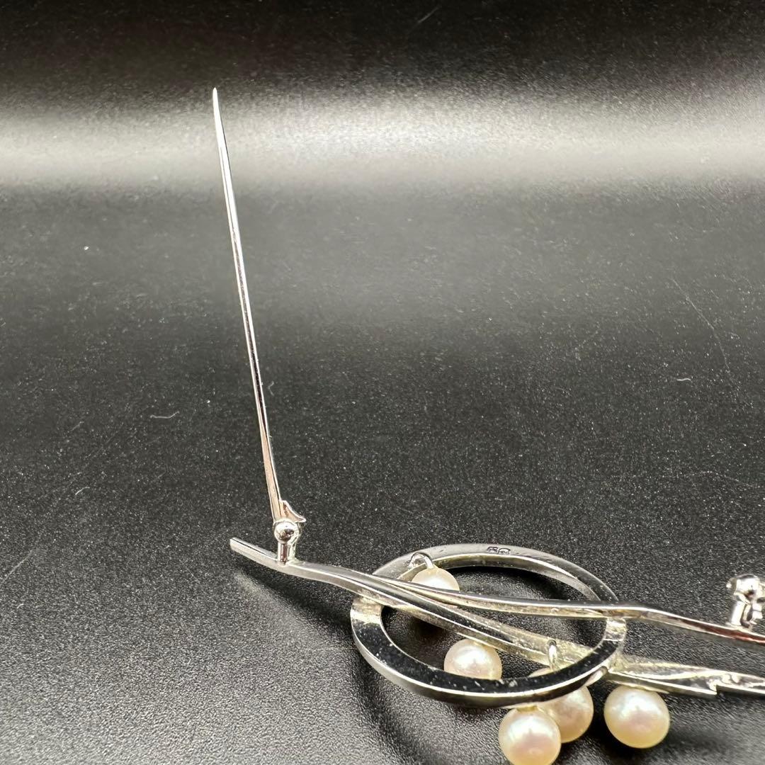 極美品✨　MIKIMOTO ミキモト　パール　ブローチ　ロゴ　刻印　1560