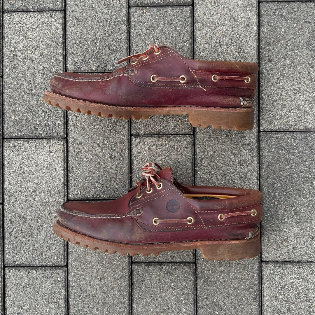 00s Timberland 3eye バーガンディ デッキシューズ us9.5