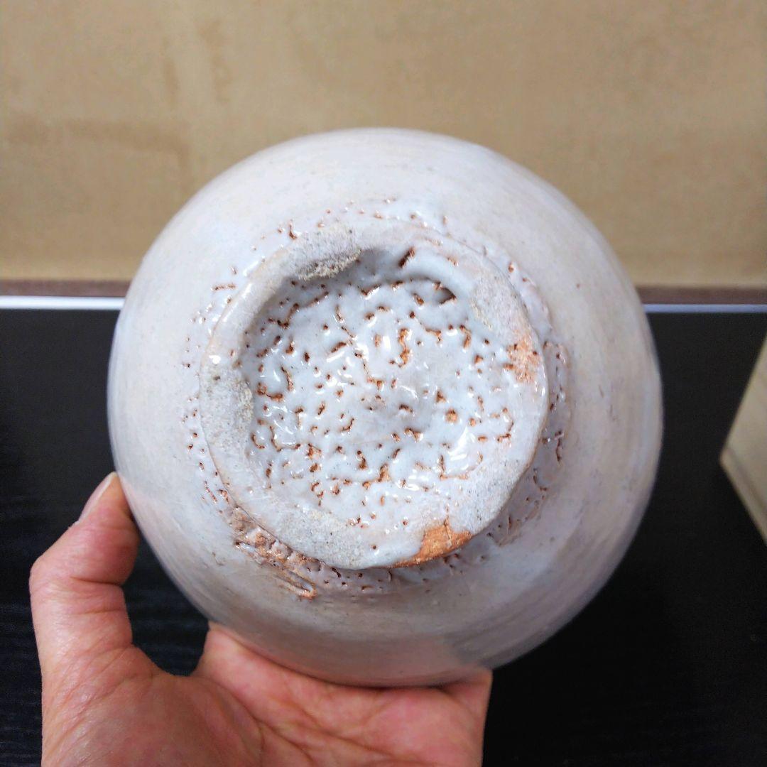 （308）【特価】✿萩焼★赤瀬清泉作★萩焼青井戸茶碗★破魔オマケ付き★