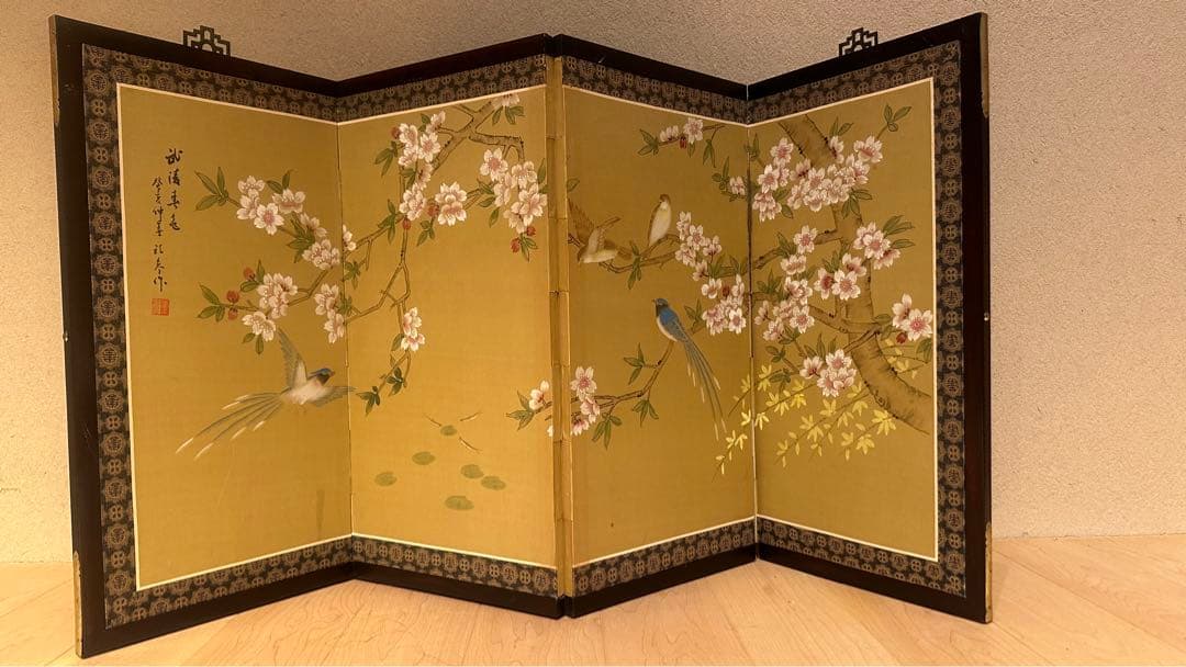 花鳥屏風　四曲