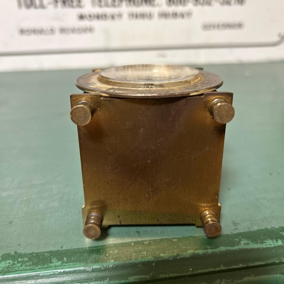 ヴィンテージ Swiza スウィザ 置時計 手巻き ゴールド スイス製 真鍮