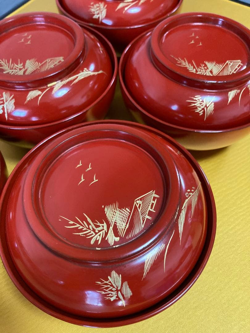 再度大幅に値下げ！昭和レトロ根來塗り菓子椀20客
