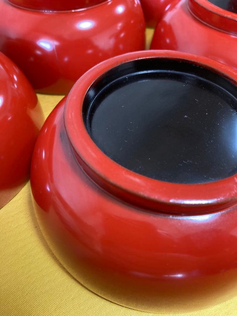 再度大幅に値下げ！昭和レトロ根來塗り菓子椀20客