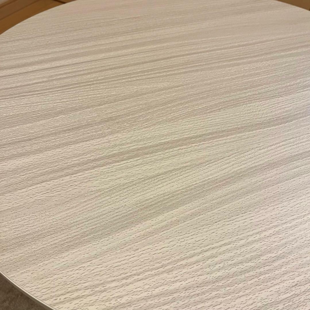 【5/28〆】こたつテーブル 円形 70cm 折りたたみ式 ナチュラル×ホワイト