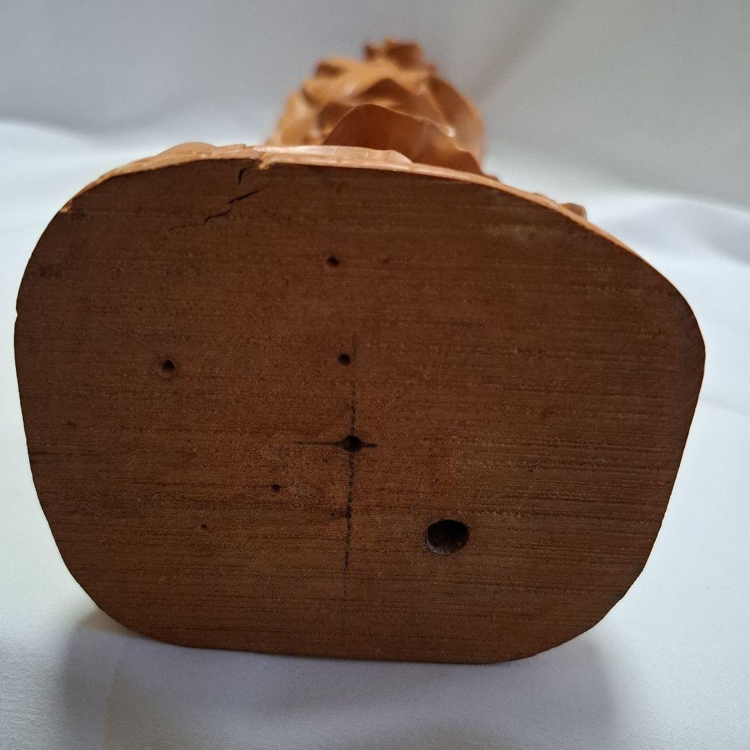 ツゲ木彫り女性像 彫刻 37㎝